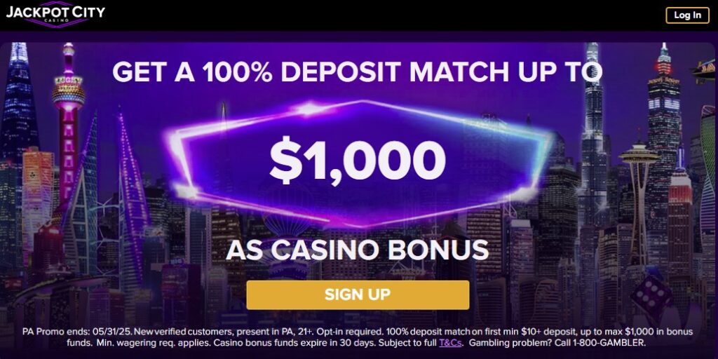 jackpotcity casino pa bonus