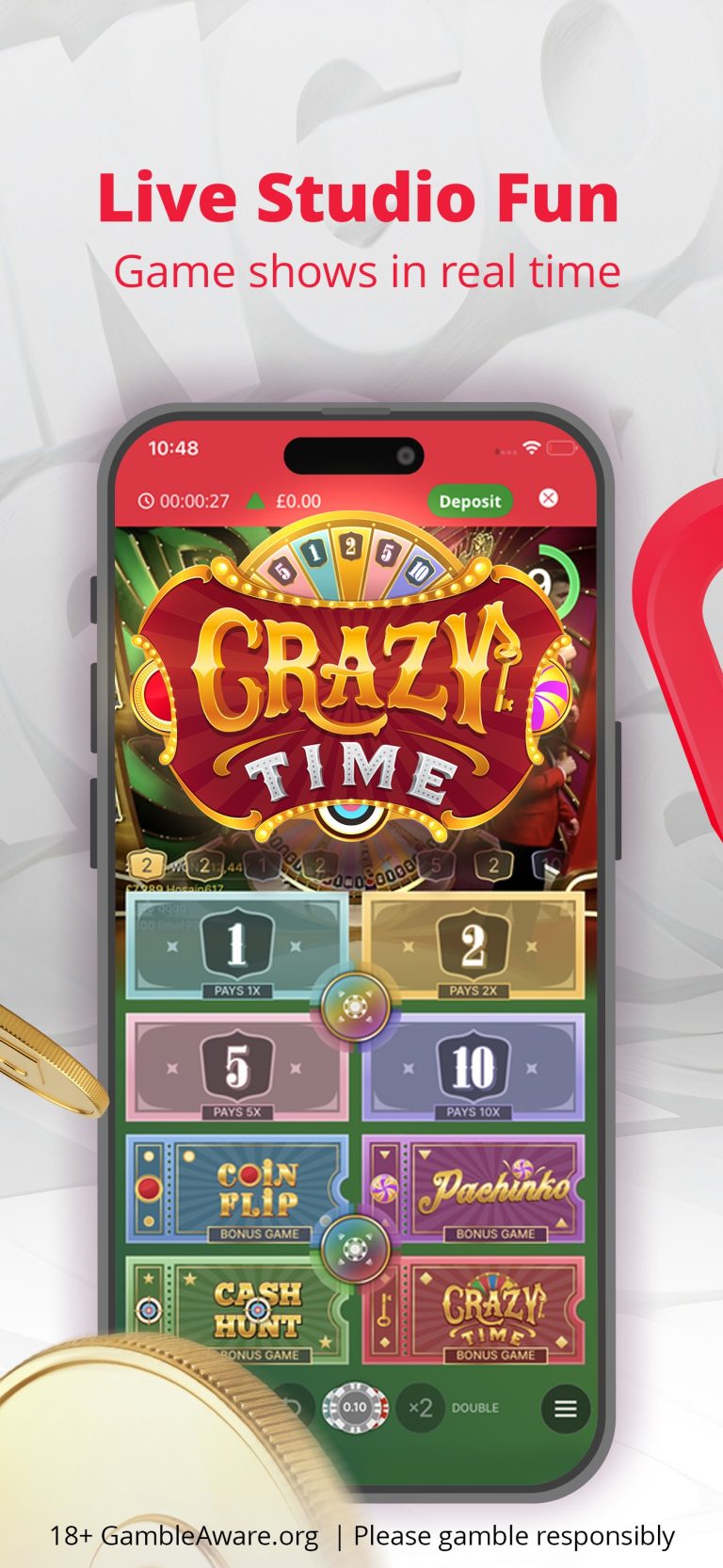 Heart Bingo app live studio game shows screen – official App Store screenshot