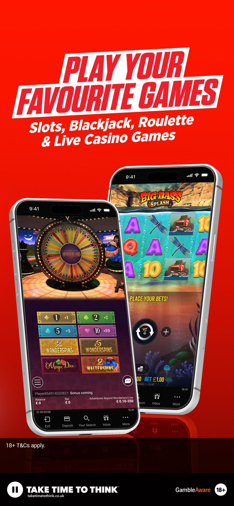 Ladbrokes Casino app casino games lobby – official App Store screenshot