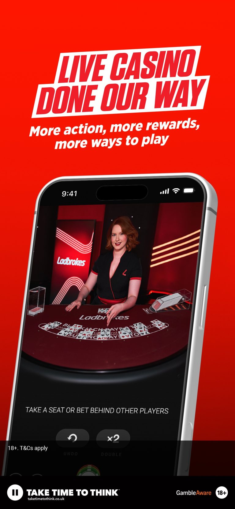 Ladbrokes Casino app live casino screen – official App Store screenshot