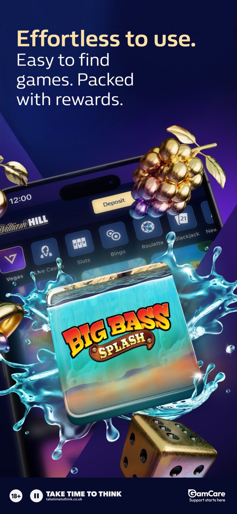 William Hill Vegas app games lobby – official App Store screenshot
